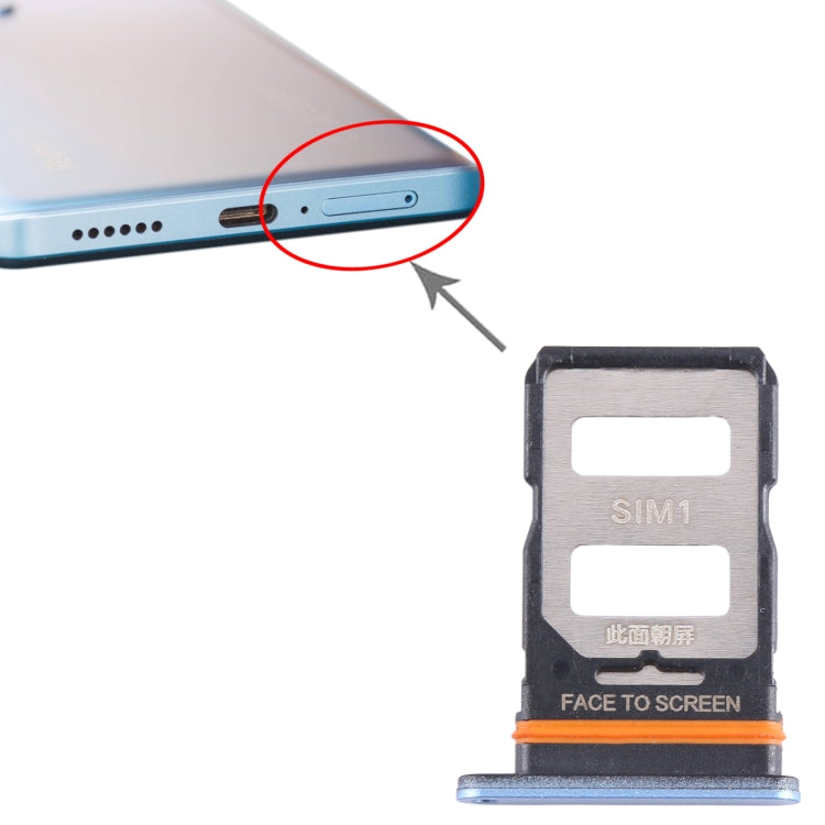 For Xiaomi Redmi Note 12 Pro+ 5G SIM Card Tray + SIM Card Tray (Blue) - Card Tray by PMC TechLife | Online Shopping South Africa | PMC TechLife