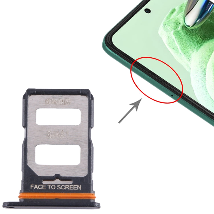 For Xiaomi Redmi Note 12 Turbo SIM Card Tray + SIM Card Tray (Black) - free shipping - PMC TechLife - Order now!