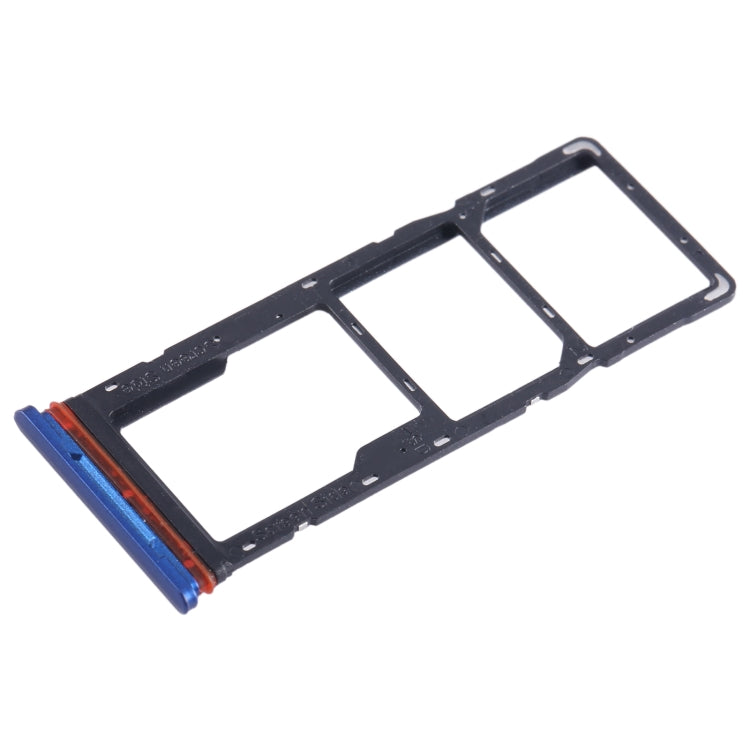 For Tecno Pop 5 LTE SIM Card Tray + SIM Card Tray + Micro SD Card Tray (Dark Blue) - Card Tray by PMC TechLife | Online Shopping South Africa | PMC TechLife