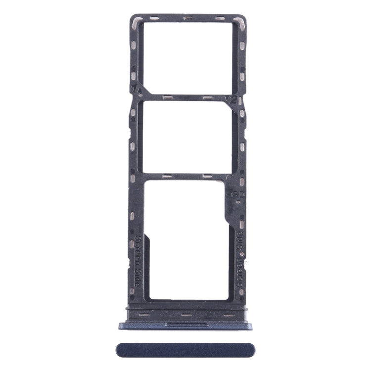 For Tecno Pop 7 Pro BF7 SIM Card Tray + SIM Card Tray + Micro SD Card Tray (Blue) - Card Tray by PMC TechLife | Online Shopping South Africa | PMC TechLife