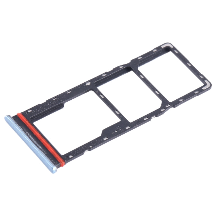 For Infinix Hot 11 Play SIM Card Tray + SIM Card Tray + Micro SD Card Tray (Blue) - free shipping - PMC TechLife - Order now!