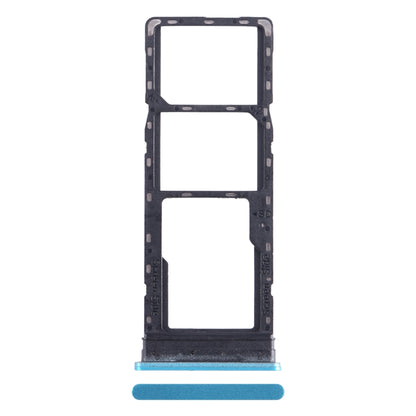 For Infinix Hot 12 X6817 SIM Card Tray + SIM Card Tray + Micro SD Card Tray (Blue) - Card Tray by PMC Jewellery | Online Shopping South Africa | PMC Jewellery