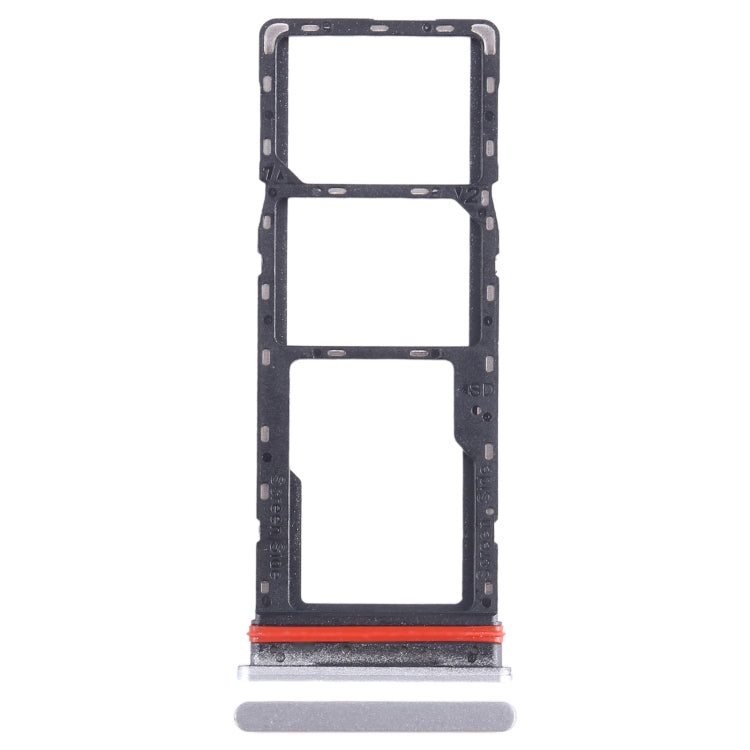 For Infinix Hot 12 Play SIM Card Tray + SIM Card Tray + Micro SD Card Tray (White) - Card Tray by PMC TechLife | Online Shopping South Africa | PMC TechLife