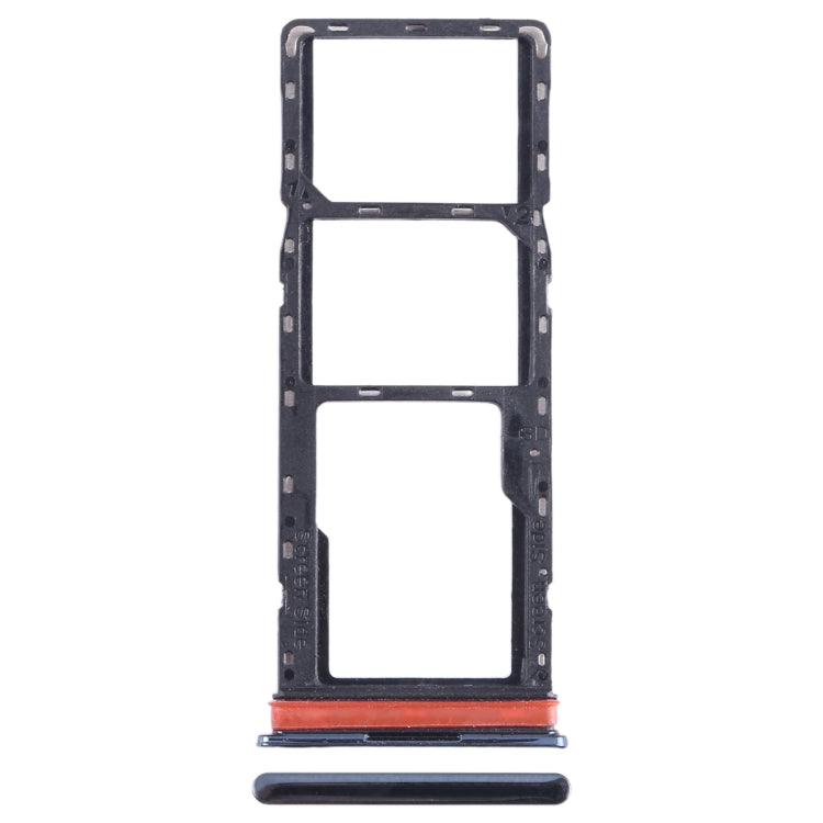 For Tecno Spark 10 SIM Card Tray + SIM Card Tray + Micro SD Card Tray (Black) - Card Tray by PMC TechLife | Online Shopping South Africa | PMC TechLife