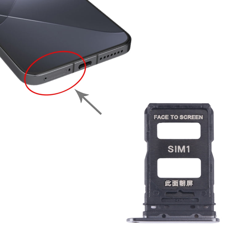 For Xiaomi 14 SIM Card Tray + SIM Card Tray (Black) - Card Tray by PMC TechLife | Online Shopping South Africa | PMC TechLife