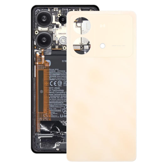 For Xiaomi Redmi Note 13R Pro Original Battery Back Cover(Gold) - Back Cover by PMC Jewellery | Online Shopping South Africa | PMC Jewellery | Buy Now Pay Later Mobicred