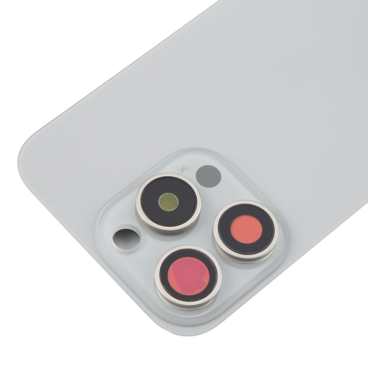 For iPhone 16 Pro Original Glass Battery Back Cover with Camera Lens Cover(Silver) - Back Cover by PMC Jewellery | Online Shopping South Africa | PMC Jewellery | Buy Now Pay Later Mobicred