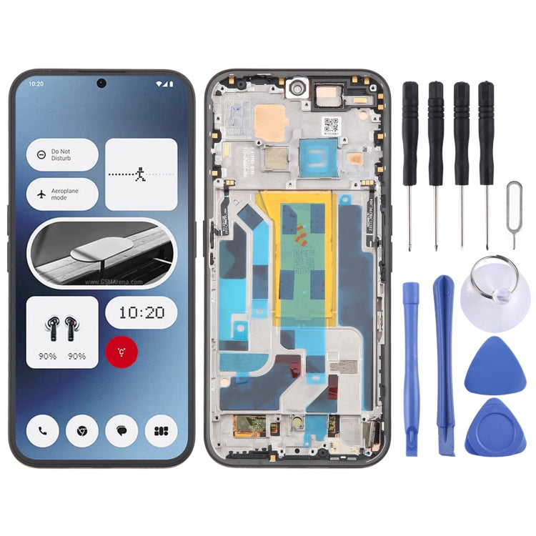 For Nothing Phone (2A) A142 5G Original AMOLED LCD Screen Digitizer Full Assembly with Frame (Black) - For Nothing by PMC TechLife | Online Shopping South Africa | PMC TechLife | Buy Now Pay Later Mobicred