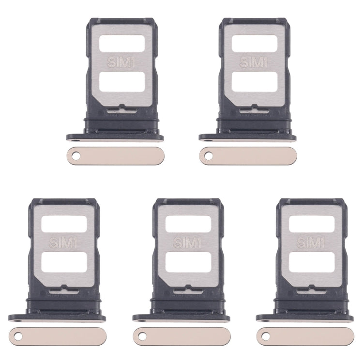 For Infinix Zero 30 5G 5pcs SIM Card Tray + SIM Card Tray (Gold) - Card Tray by PMc TechLife | Online Shopping South Africa | PMc TechLife | Buy Now Pay Later Mobicred