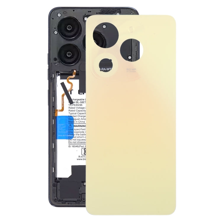 For Tecno Spark 20C Original Battery Back Cover(Gold) - Back Cover by PMc TechLife | Online Shopping South Africa | PMc TechLife | Buy Now Pay Later Mobicred