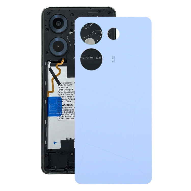 For Tecno Camon 20 Original Battery Back Cover(Blue) - Back Cover by PMc TechLife | Online Shopping South Africa | PMc TechLife | Buy Now Pay Later Mobicred