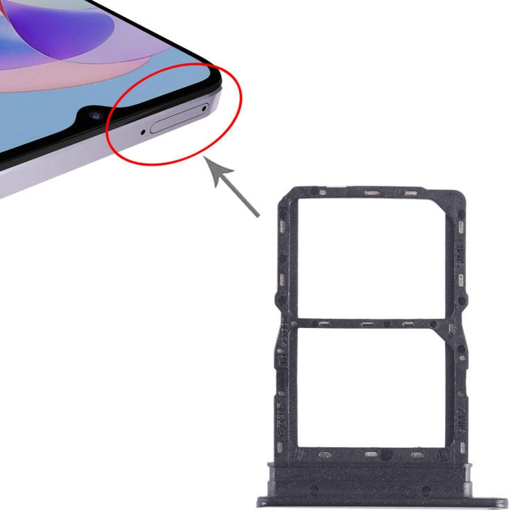 For Honor Play 40 Plus SIM + SIM Card Tray (Black) - Card Socket by PMc TechLife | Online Shopping South Africa | PMc TechLife | Buy Now Pay Later Mobicred