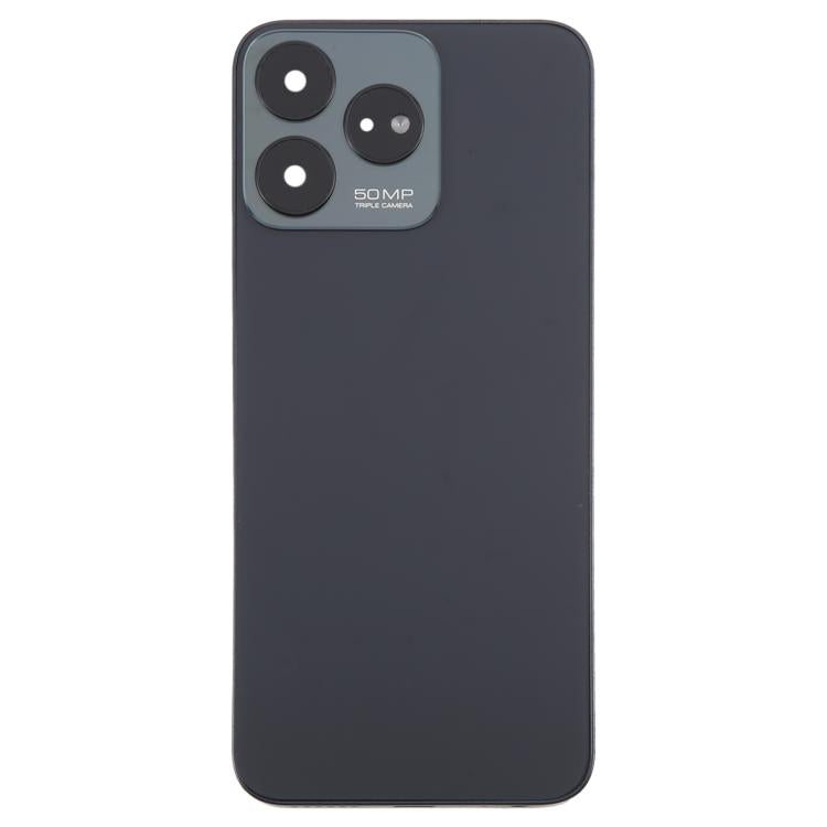 For ZTE Axon 50 Lite 8050 Glass Battery Back Cover with Middle Frame / Camera Lens Cover(Black) - For ZTE by PMC TechLife | Online Shopping South Africa | PMC TechLife | Buy Now Pay Later Mobicred