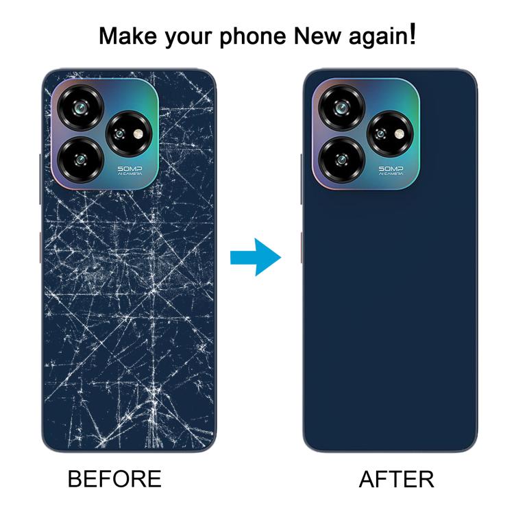 For ZTE Blade V60 Design Z2350 Glass Battery Back Cover with Adhesive(Blue) - For ZTE by PMC TechLife | Online Shopping South Africa | PMC TechLife | Buy Now Pay Later Mobicred