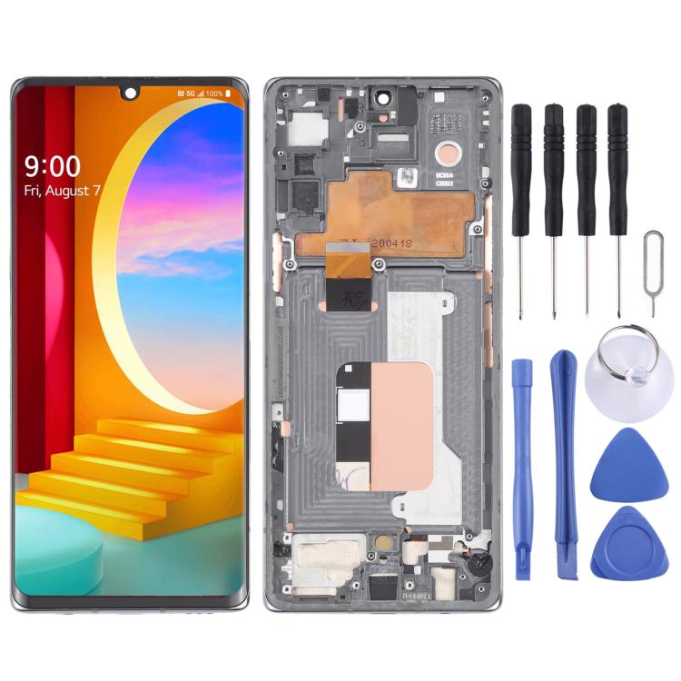 For LG Velvet 5G US Version Original LCD Screen Digitizer Full Assembly with Frame (Silver) - For LG by PMC TechLife | Online Shopping South Africa | PMC TechLife | Buy Now Pay Later Mobicred