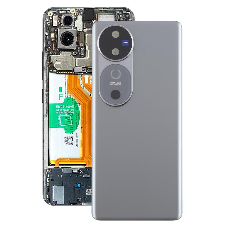 For vivo V40 Battery Back Cover with Camera Lens Cover(Gray) - Back Cover by PMc TechLife | Online Shopping South Africa | PMc TechLife | Buy Now Pay Later Mobicred