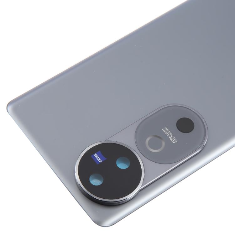 For vivo V40 Battery Back Cover with Camera Lens Cover(Gray) - Back Cover by PMc TechLife | Online Shopping South Africa | PMc TechLife | Buy Now Pay Later Mobicred