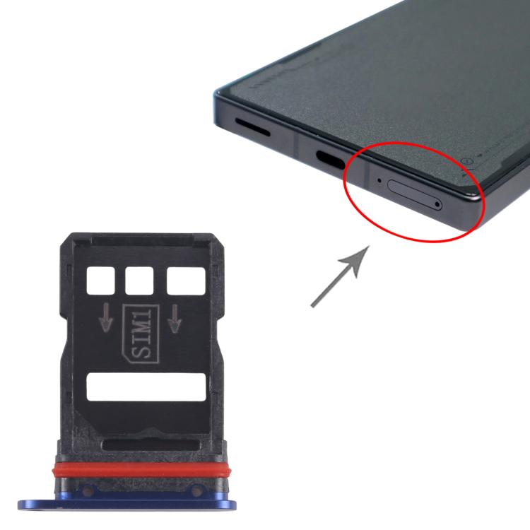 For ZTE nubia RedMagic 7 Pro NX709J SIM Card Tray + SIM Card Tray (Blue) - For ZTE by PMc TechLife | Online Shopping South Africa | PMc TechLife | Buy Now Pay Later Mobicred