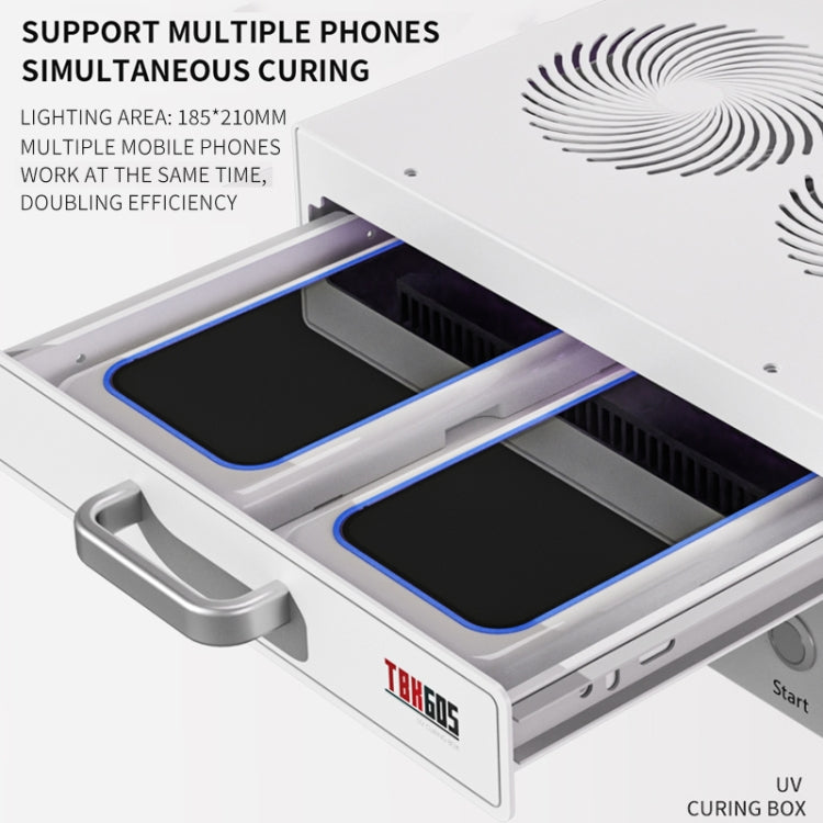 TBK 605 100W Mini UV Curing Lamp Box 48 LEDs Curved Surface Screen UV Curing Box, UK Plug - Others by TBK | Online Shopping South Africa | PMC Jewellery | Buy Now Pay Later Mobicred