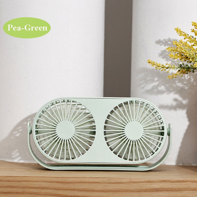 Small Bean Desktop Desktop Double Leaf Usb Mini Fan(Green) - free shipping - PMC TechLife - Order now!
