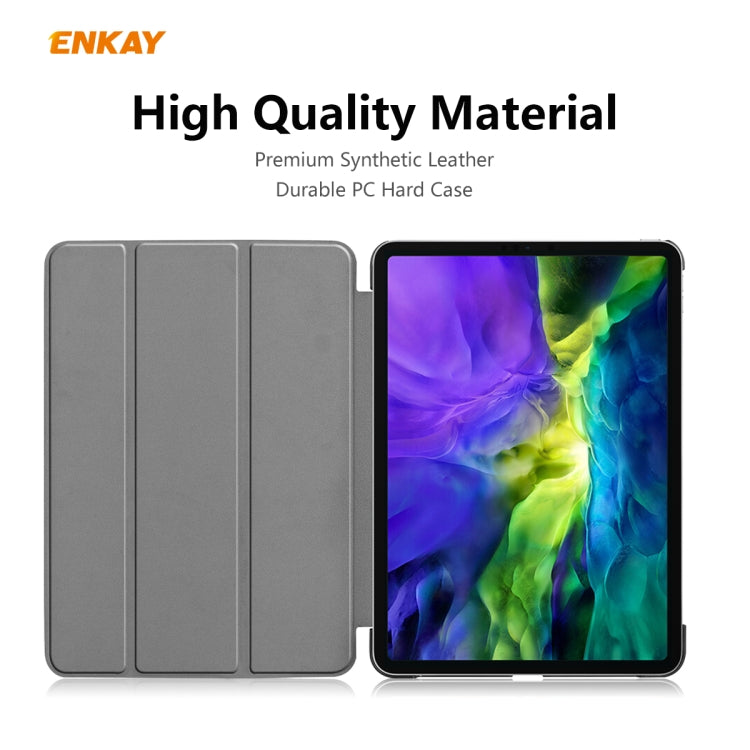 For iPad Pro 11 2022 / 2020 / 2021 ENKAY ENK-8001 Denim Pattern Horizontal Flip Leather Smart Tablet Case with Holder(Black) - free shipping - PMc TechLife - Order now!