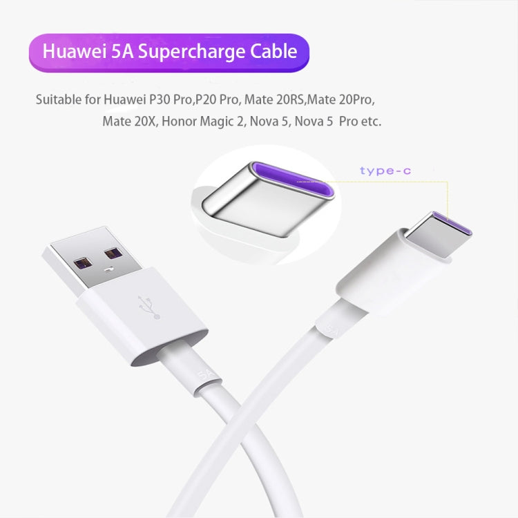 5A USB to USB-C / Type-C Flash Charging Data Cable, Cable Length: 1m - USB-C & Type-C Cable by PMC TechLife | Online Shopping South Africa | PMC TechLife | Buy Now Pay Later Mobicred
