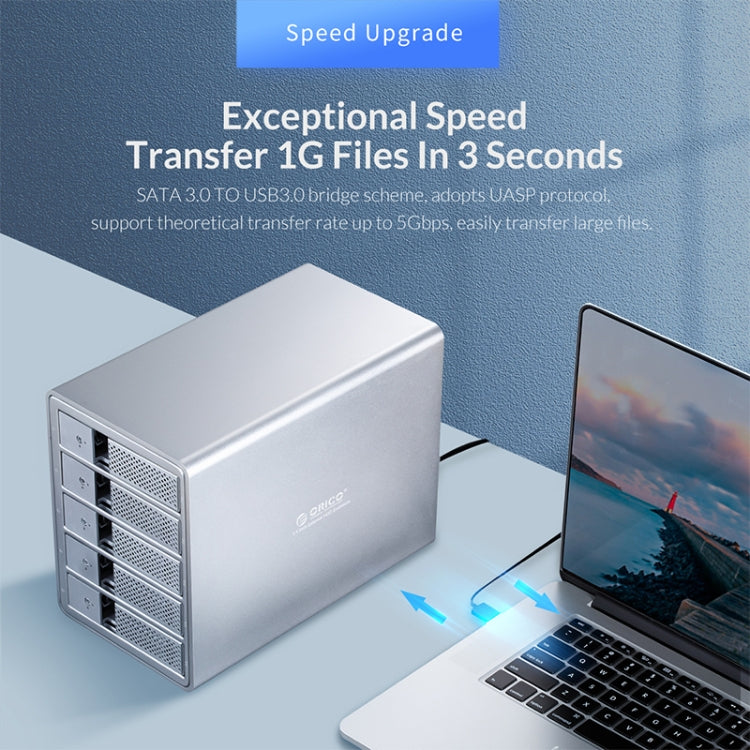 ORICO 9548U3-BK 3.5-Inch Multi-Bay Hard Drive Enclosure - HDD Enclosure by ORICO | Online Shopping South Africa | PMC TechLife | Buy Now Pay Later Mobicred