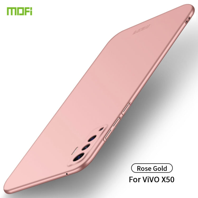 For Vivo X50 MOFI Frosted PC Ultra-thin Hard Case(Rose gold) - vivo Cases by MOFI | Online Shopping South Africa | PMC TechLife | Buy Now Pay Later Mobicred