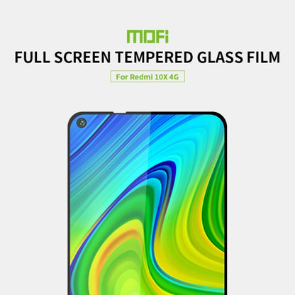 For Xiaomi RedMi 10X 4G MOFI 9H 2.5D Full Screen Tempered Glass Film(Black) -  by MOFI | Online Shopping South Africa | PMC Jewellery