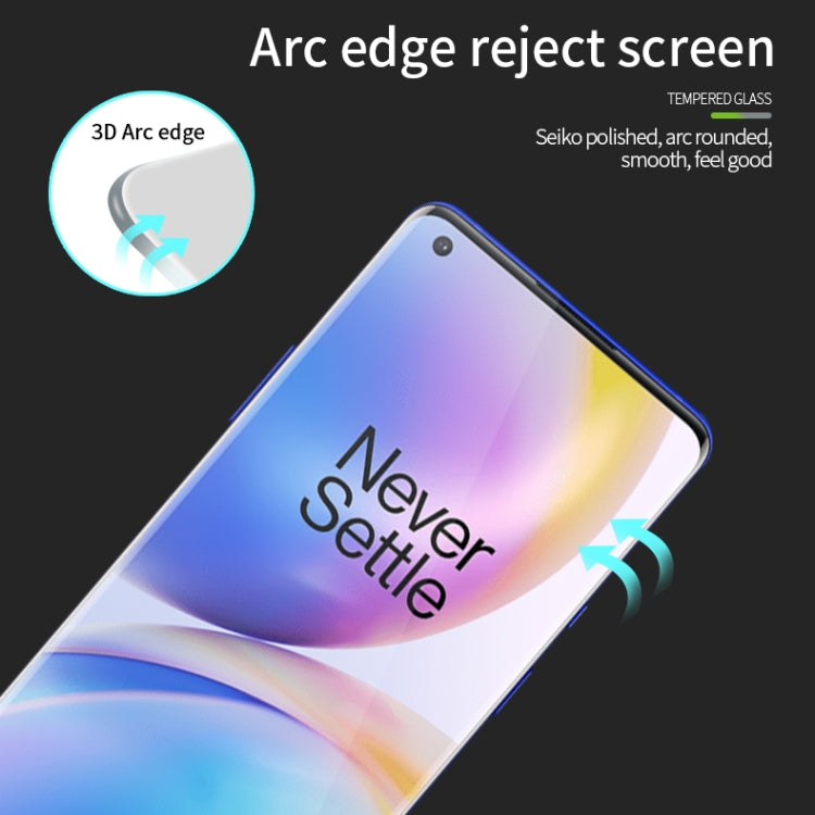 For OnePlus 8 Pro MOFI 9H 3D Explosion Proof Thermal Bending Full Screen Covered Tempered Glass Film(Black) - OnePlus Tempered Glass by MOFI | Online Shopping South Africa | PMC Jewellery