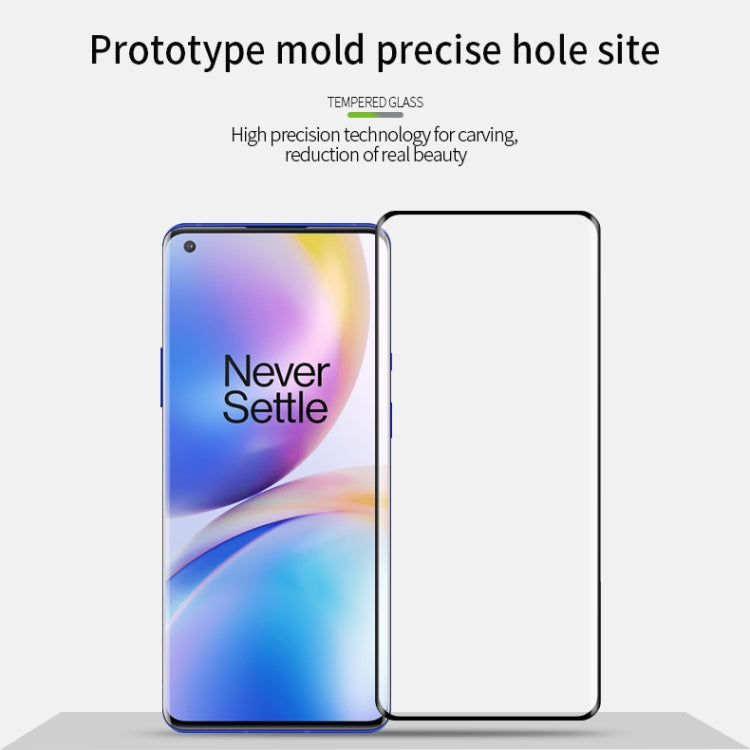 For OnePlus 8 Pro MOFI 9H 3D Explosion Proof Thermal Bending Full Screen Covered Tempered Glass Film(Black) - free shipping - PMC TechLife - Order now!