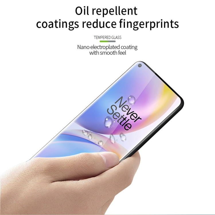 For OnePlus 8 Pro MOFI 9H 3D Explosion Proof Thermal Bending Full Screen Covered Tempered Glass Film(Black) - free shipping - PMC TechLife - Order now!