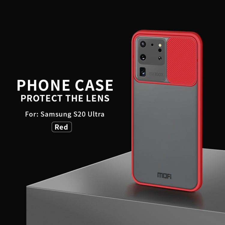 For Samsung Galaxy S20 Ultra MOFI Xing Dun Series Translucent Frosted PC + TPU Privacy Anti-glare Shockproof All-inclusive Protective Case(Red) - Galaxy Phone Cases by MOFI | Online Shopping South Africa | PMC Jewellery