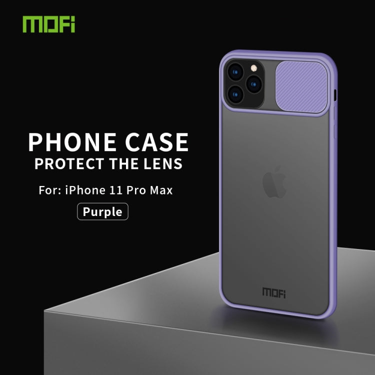 For iPhone 11 Pro Max MOFI Xing Dun Series Translucent Frosted PC + TPU Privacy Anti-glare Shockproof All-inclusive Protective Case(Purple) - iPhone 11 Pro Max Cases by MOFI | Online Shopping South Africa | PMC Jewellery