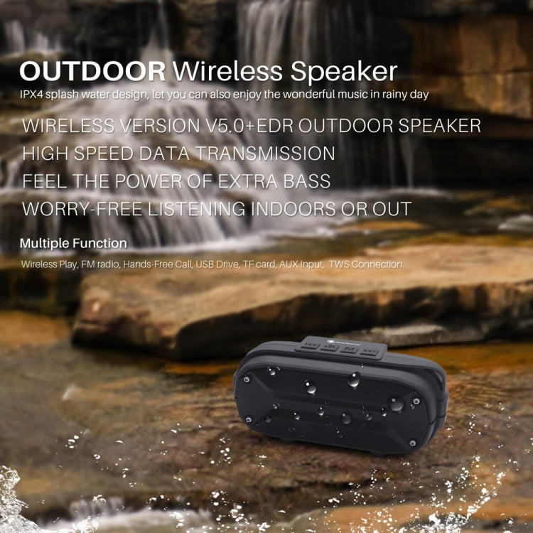 NewRixing NR-3023 Portable Stereo Wireless Bluetooth Speaker, Built-in Microphone, Support TF Card / FM(Red) - Desktop Speaker by NewRixing | Online Shopping South Africa | PMC Jewellery | Buy Now Pay Later Mobicred