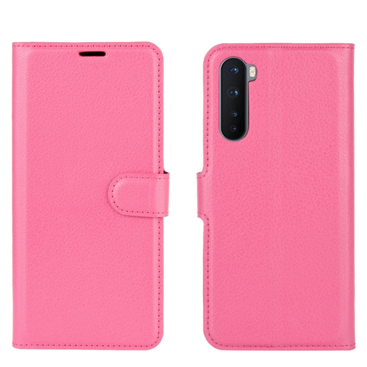 For OnePlus Nord Litchi Texture Horizontal Flip Protective Case with Holder & Card Slots & Wallet(Rose red) - OnePlus Cases by PMC TechLife | Online Shopping South Africa | PMC TechLife | Buy Now Pay Later Mobicred