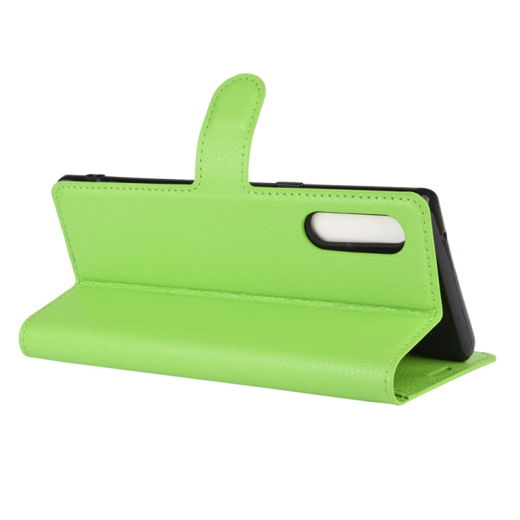 For LG Velvet Litchi Texture Horizontal Flip Protective Case with Holder & Card Slots & Wallet(Green) - LG by PMC TechLife | Online Shopping South Africa | PMC TechLife | Buy Now Pay Later Mobicred