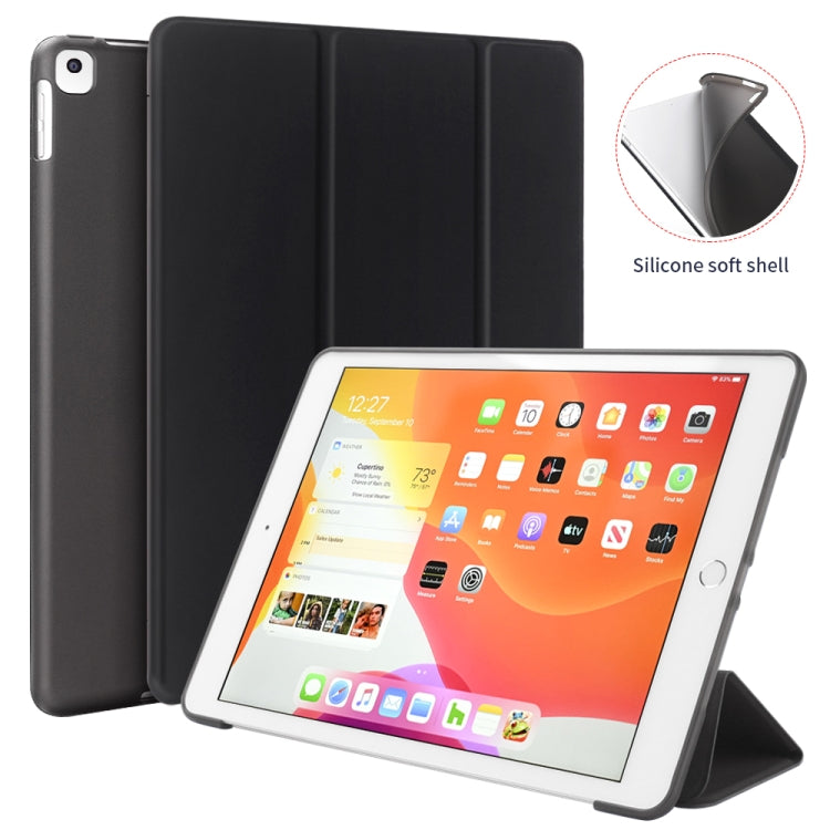 Three-folding Surface PU Leather TPU Matte Soft Bottom Case with Holder & Sleep / Wake-up Function For iPad 10.2 2021 / 2020 / 2019 / iPad Pro 10.5 inch(Mint Green) - iPad 10.2 Cases by PMC TechLife | Online Shopping South Africa | PMC TechLife