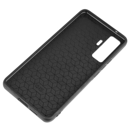For Vivo X50 Shockproof Sewing Cow Pattern Skin PC + PU + TPU Case(Black) - vivo Cases by PMC Jewellery | Online Shopping South Africa | PMC Jewellery