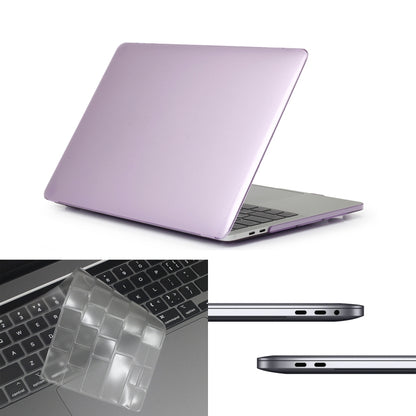 ENKAY Hat-Prince 3 in 1 For MacBook Pro 13 inch A2289 / A2251 (2020) Crystal Hard Shell Protective Case + US Version Ultra-thin TPU Keyboard Protector Cover + Anti-dust Plugs Set(Purple) - MacBook Pro Cases by ENKAY | Online Shopping South Africa | PMC Jewellery | Buy Now Pay Later Mobicred