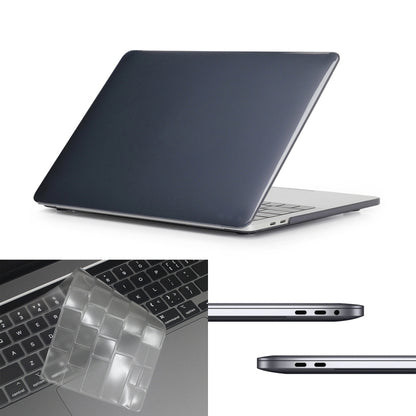 ENKAY Hat-Prince 3 in 1 For MacBook Pro 13 inch A2289 / A2251 (2020) Crystal Hard Shell Protective Case + Europe Version Ultra-thin TPU Keyboard Protector Cover + Anti-dust Plugs Set(Black) - MacBook Pro Cases by ENKAY | Online Shopping South Africa | PMC Jewellery | Buy Now Pay Later Mobicred