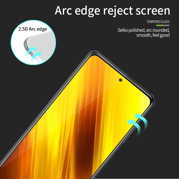 For Xiaomi POCO X3 / X3 NFC MOFI 9H 2.5D Full Screen Tempered Glass Film(Black) -  by MOFI | Online Shopping South Africa | PMC Jewellery