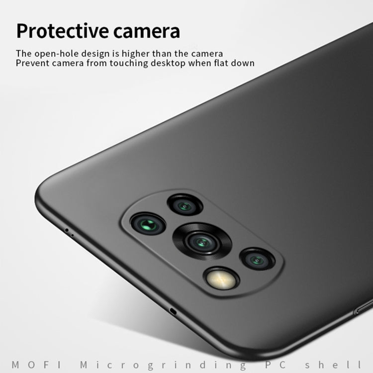 For Xiaomi POCO X3/X3 NFC MOFI Frosted PC Ultra-thin Hard Case(Black) - Xiaomi Cases by MOFI | Online Shopping South Africa | PMC Jewellery