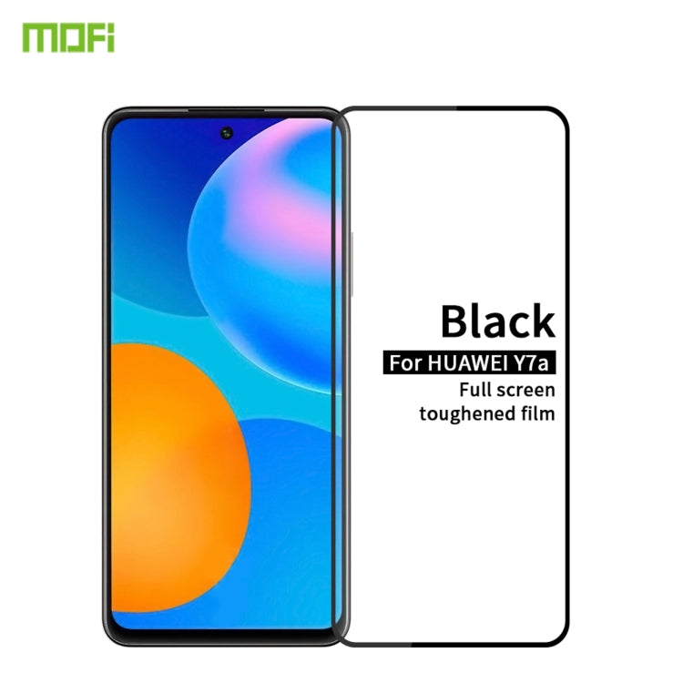 For Huawei Y7a 2020 MOFI 9H 2.5D Full Screen Tempered Glass Film(Black) - Huawei Tempered Glass by MOFI | Online Shopping South Africa | PMC TechLife | Buy Now Pay Later Mobicred