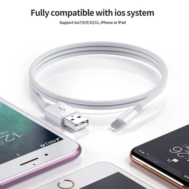 XJ-018 3A USB Male to 8 Pin Male Fast Charging Data Cable, Length: 2m - Normal Style Cable by PMC Jewellery | Online Shopping South Africa | PMC Jewellery | Buy Now Pay Later Mobicred