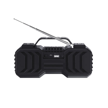 NewRixing NR-2029FMD TWS LED Flashlight Bluetooth Speaker, Support TF Card / FM / 3.5mm AUX / U Disk / Hands-free Calling(Qrange) - Desktop Speaker by NewRixing | Online Shopping South Africa | PMC Jewellery | Buy Now Pay Later Mobicred