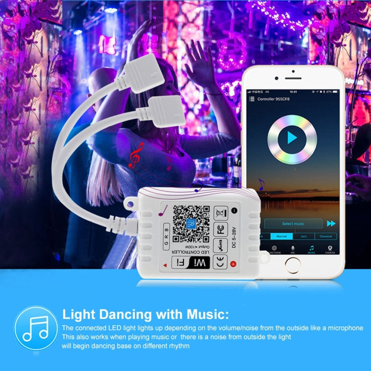 2 Ways Output LED Strip APP Smart Wifi LED RGB Controller with IR 24Keys Remote Control, 5-24V - LED Controller by PMC TechLife | Online Shopping South Africa | PMC TechLife | Buy Now Pay Later Mobicred