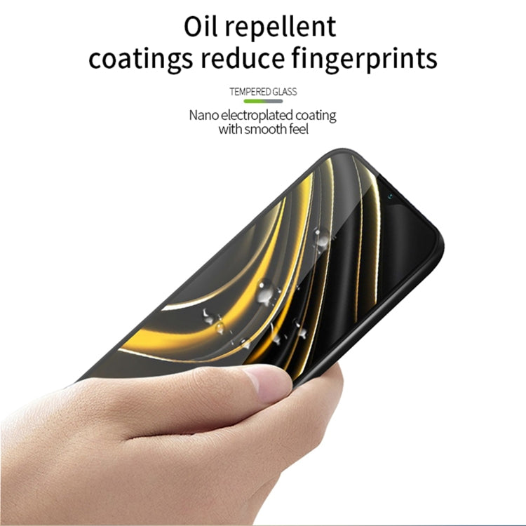 For Xiaomi Poco M3 MOFI 9H 3D Explosion-proof Curved Screen Tempered Glass Film(Black) - free shipping - PMC TechLife - Order now!