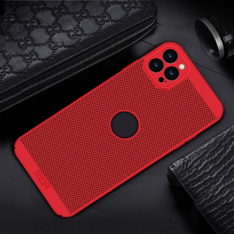 For iPhone 12 Pro Max MOFi Honeycomb Texture Breathable PC Shockproof Protective Back Cover Case(Red) - iPhone 12 Pro Max Cases by MOFI | Online Shopping South Africa | PMC Jewellery