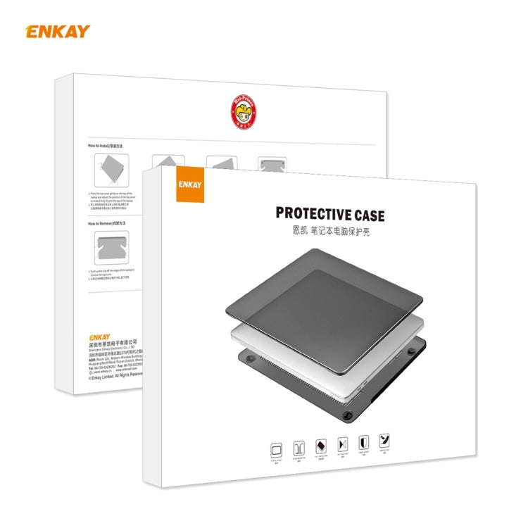 ENKAY 3 in 1 Crystal Laptop Protective Case + US Version TPU Keyboard Film + Anti-dust Plugs Set for MacBook Pro 13.3 inch A1708 (without Touch Bar)(Light Blue) - MacBook Pro Cases by ENKAY | Online Shopping South Africa | PMC Jewellery | Buy Now Pay Later Mobicred